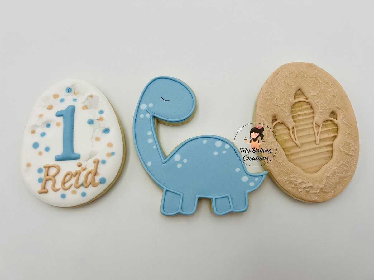 Dinosaur themed cookies